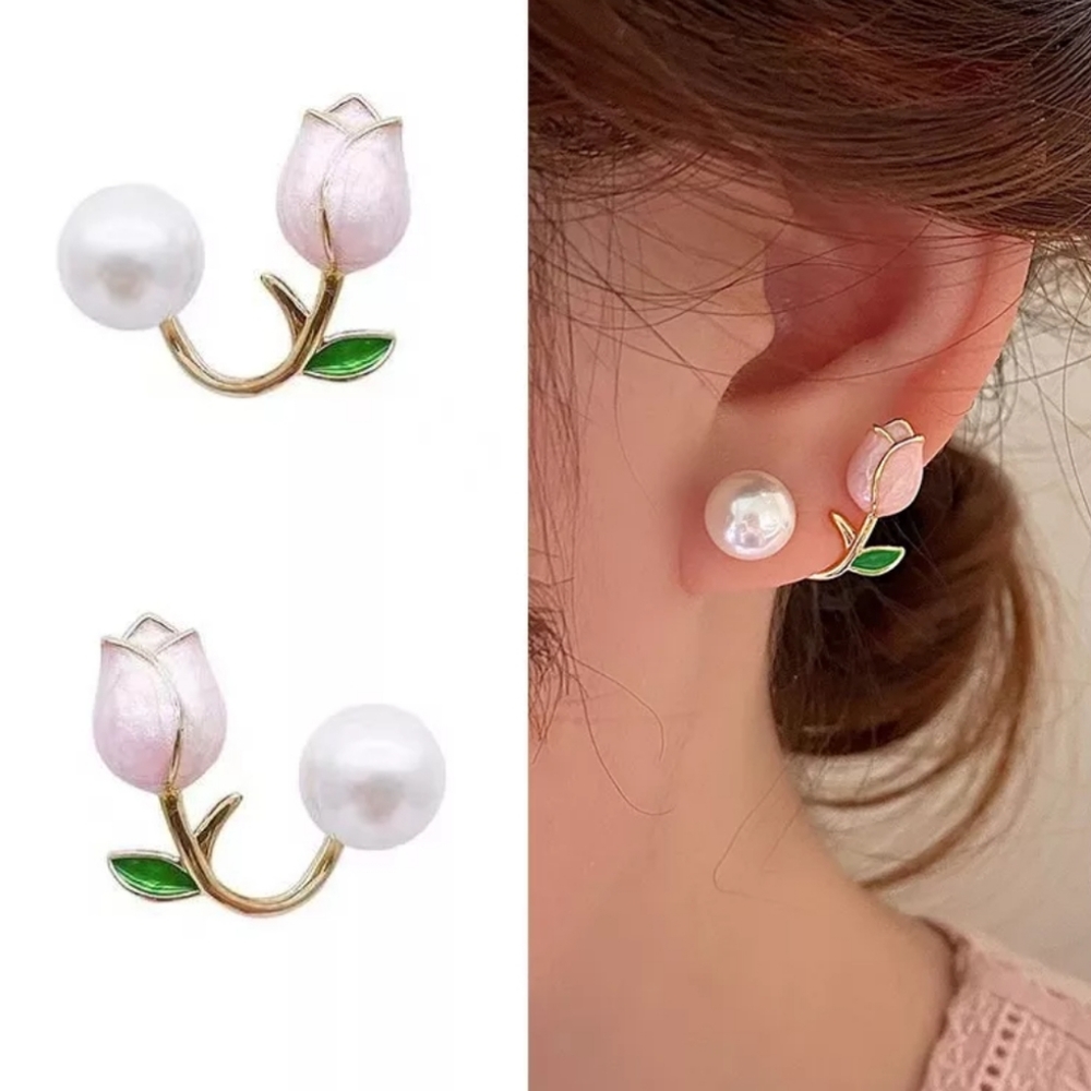 French Roses Earrings - Picture 2 of 9